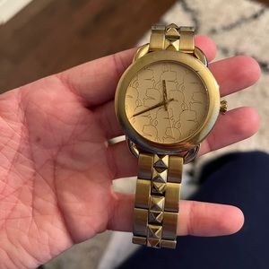 Karl Largerfeld gold studded watch